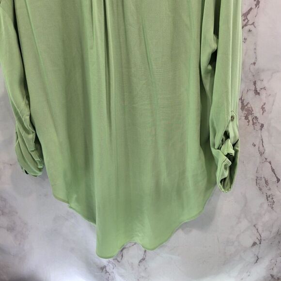 Anthropologie Shirt Womens Medium Button Front Tie Sandbridge Maeve - Picture 7 of 12